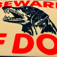 BEWARE OF DACHSHUND DOORMAT