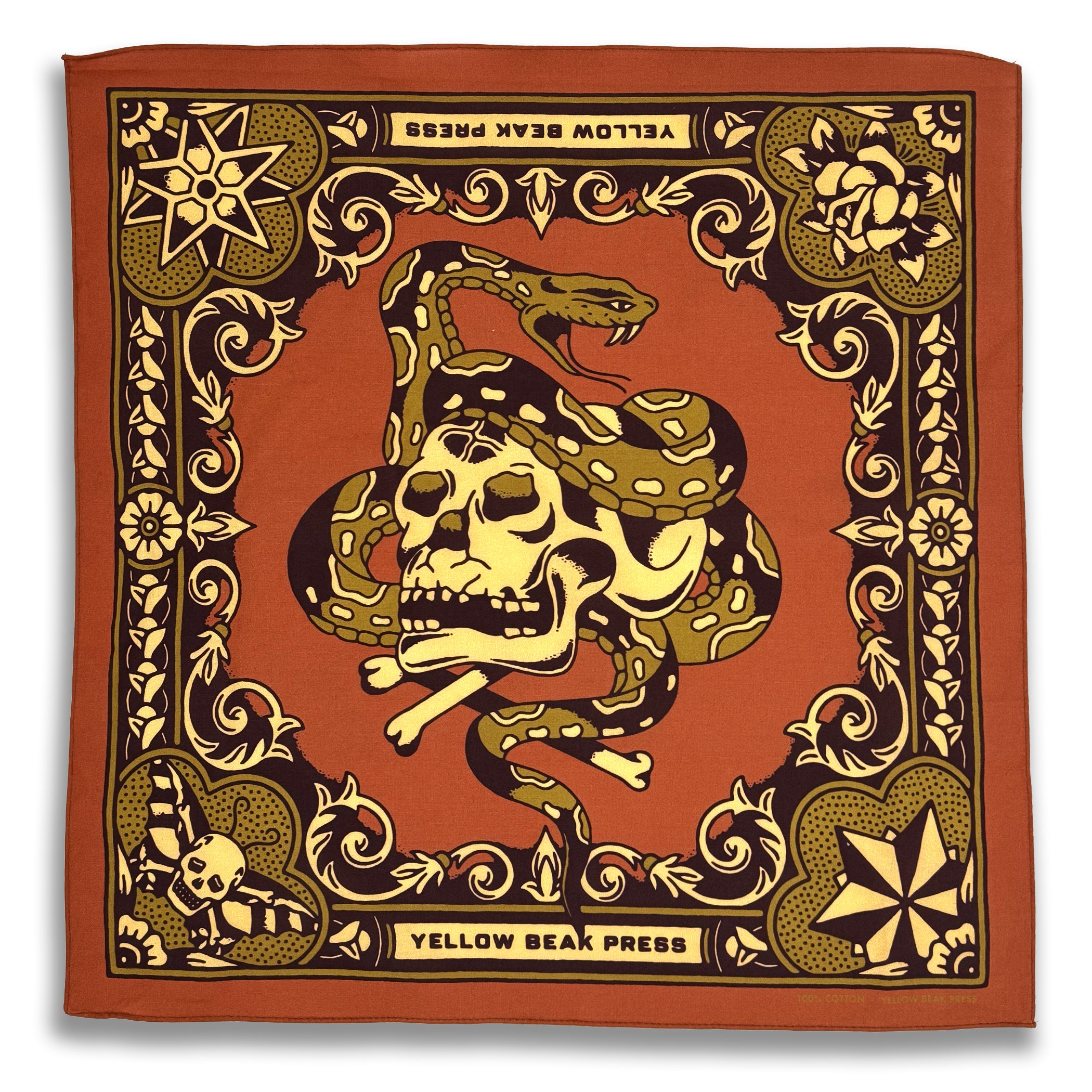 Maroon Skull Bandana – Yellow Beak Press