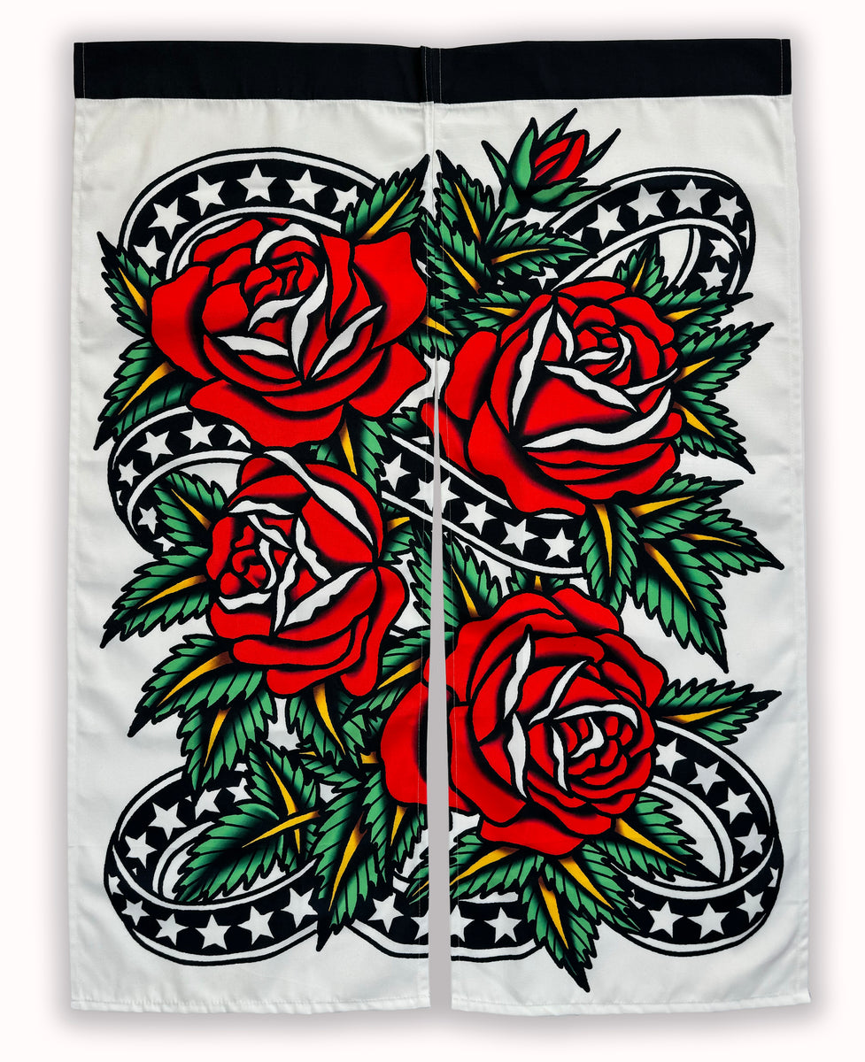 Rose Noren Doorway Curtain – Yellow Beak Press