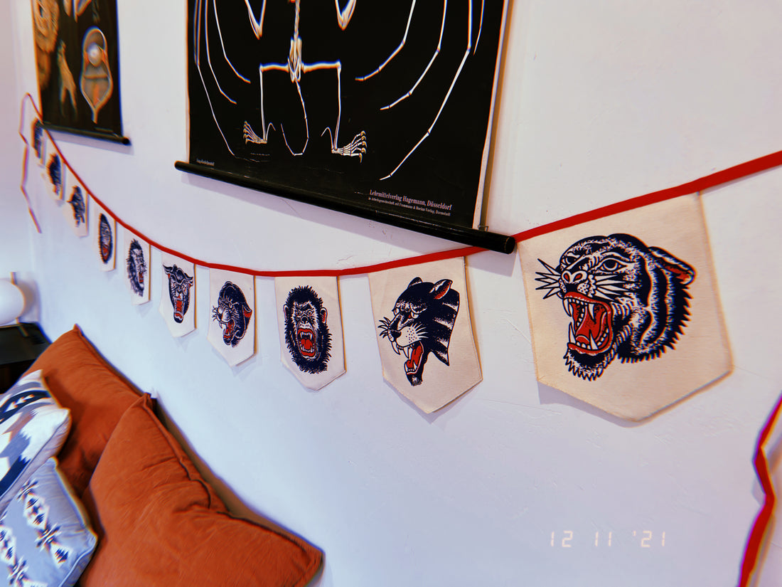 Animal Head String Flag #2