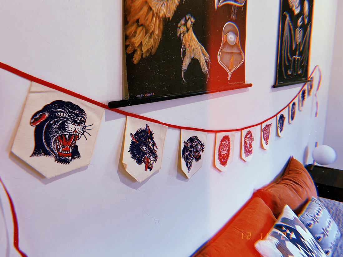 Animal Head String Flag #2