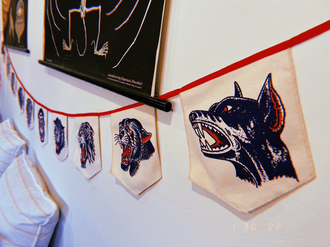 Animal Head String Flag #3