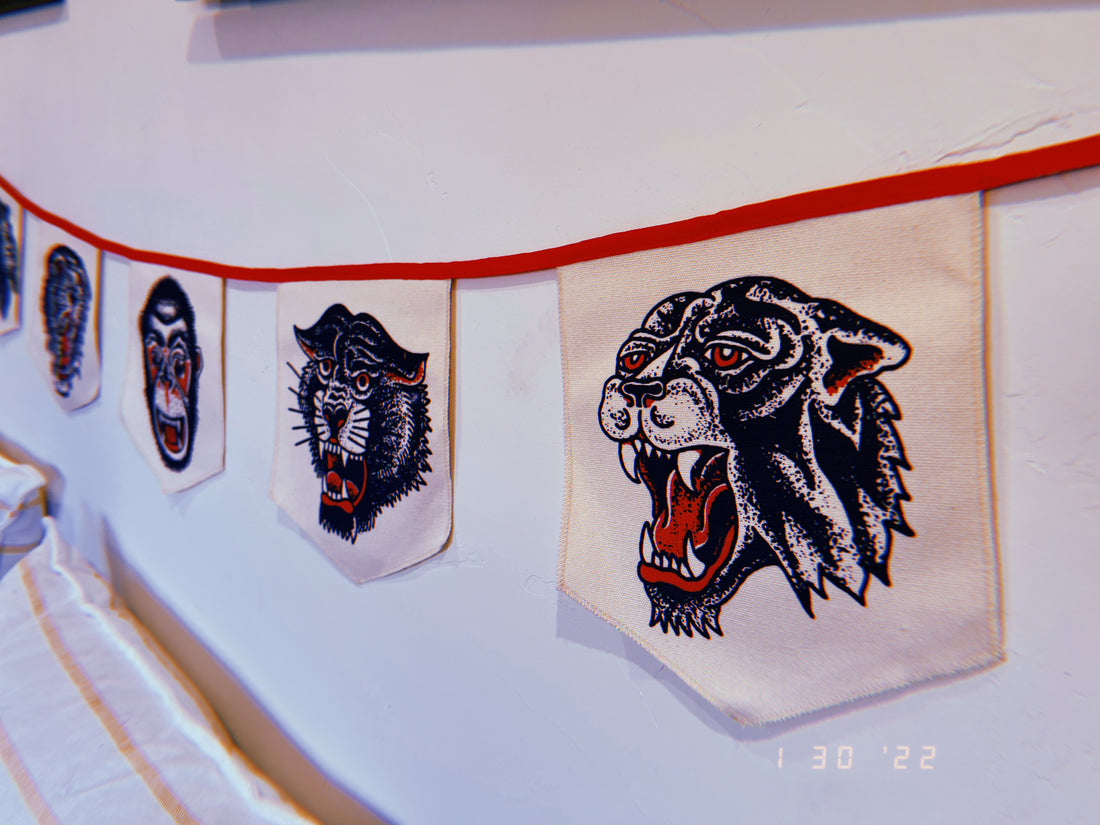 Animal Head String Flag #3
