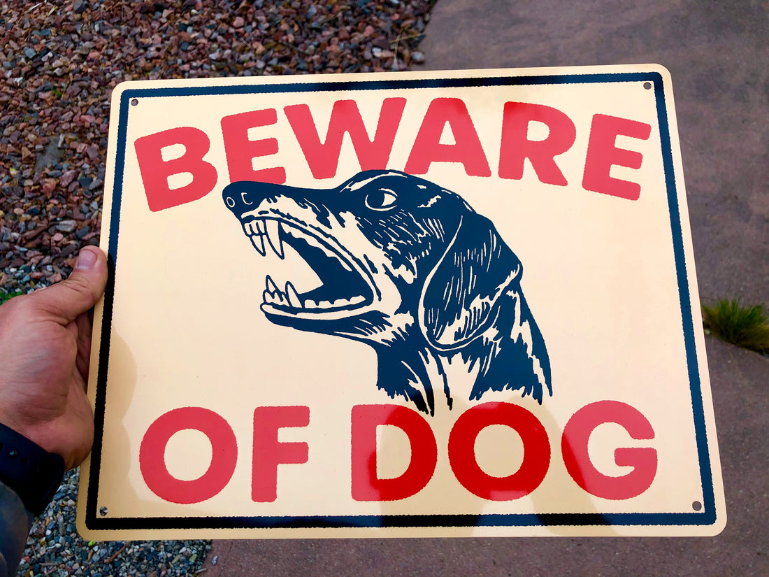 Beware of Dachshund Metal Sign | YBP X Mike Suarez