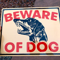 Beware of Dachshund Metal Sign | YBP X Mike Suarez