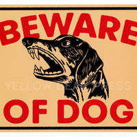 Beware of Dachshund Metal Sign | YBP X Mike Suarez