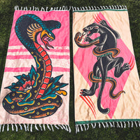 PANTHER AND SNAKE TURKISH TOWEL