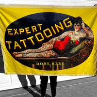 Expert Tattooing Lady Tapestry