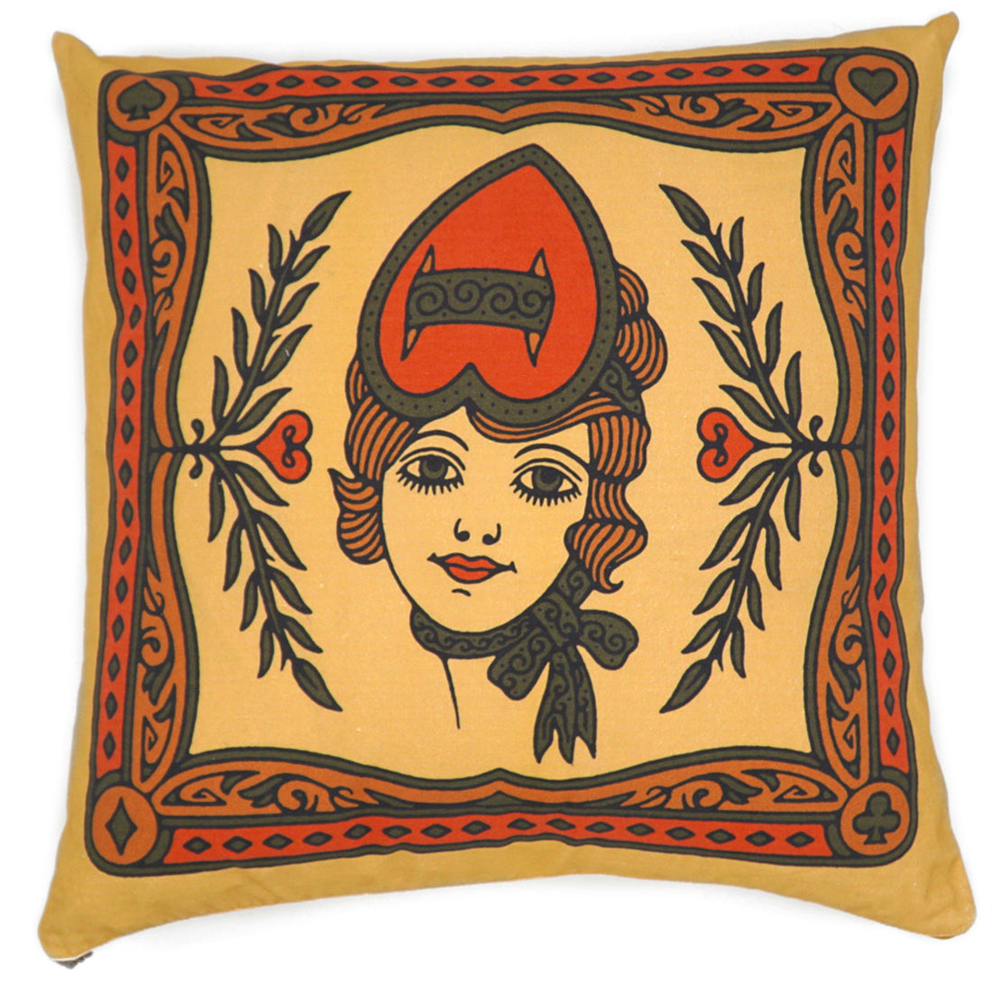 Queen Of Hearts and Queen of Diamonds Pillow