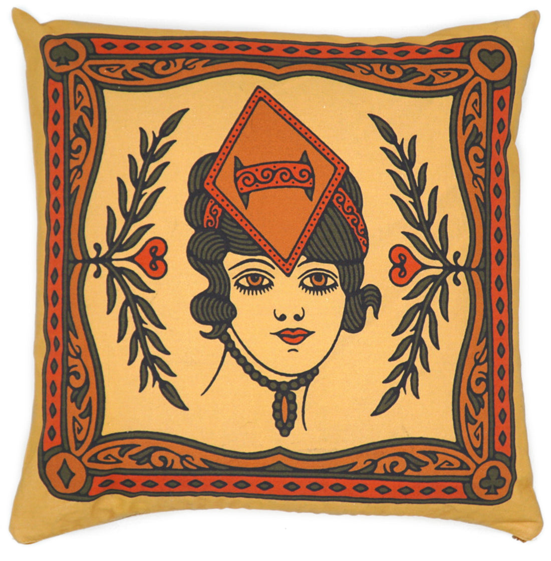 Queen Of Hearts and Queen of Diamonds Pillow