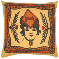 Queen Of Hearts and Queen of Diamonds Pillow