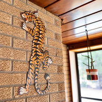 Tiger and Panther Metal Sign