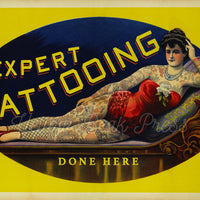 Expert Tattooing Lady Tapestry