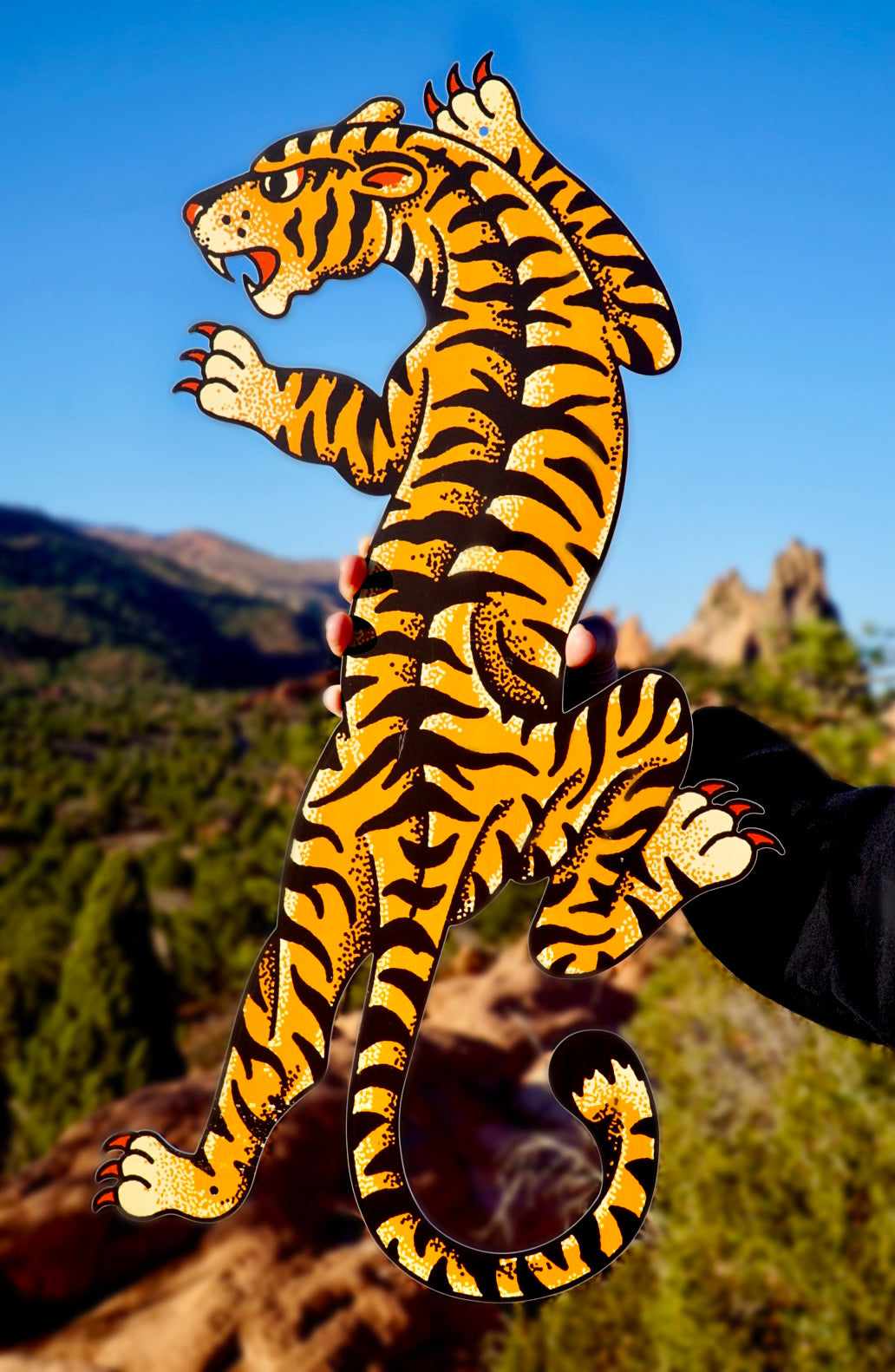 Tiger and Panther Metal Sign