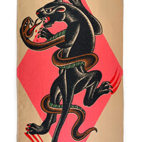 PANTHER AND SNAKE TURKISH TOWEL