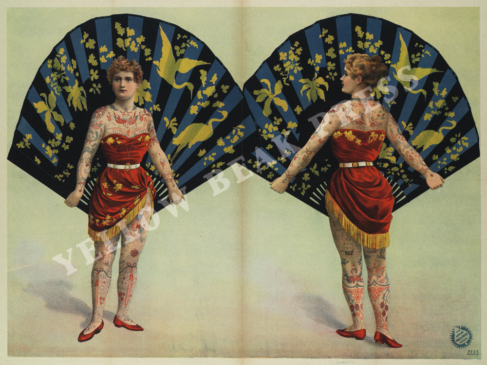 Vintage Annie Frank Ornate Fan Poster Print – Yellow Beak Press