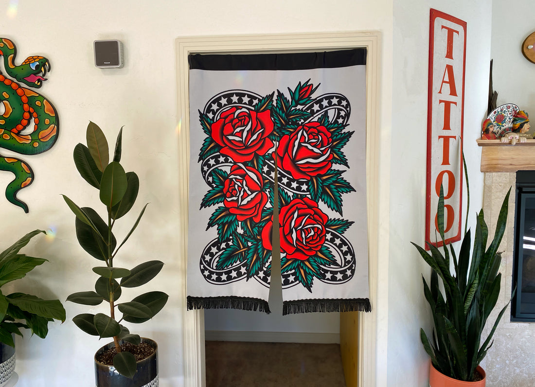 Rose Noren Doorway Curtain