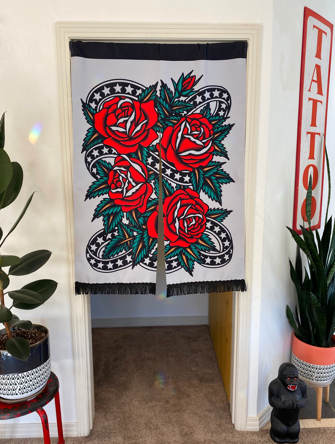 Rose Noren Doorway Curtain