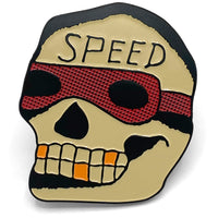 Speed Skull Enamel Pin