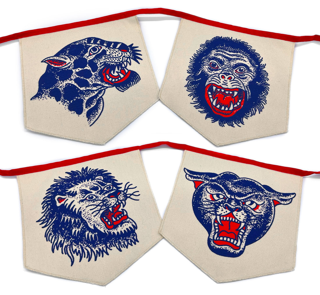 Animal Head String Flag #2