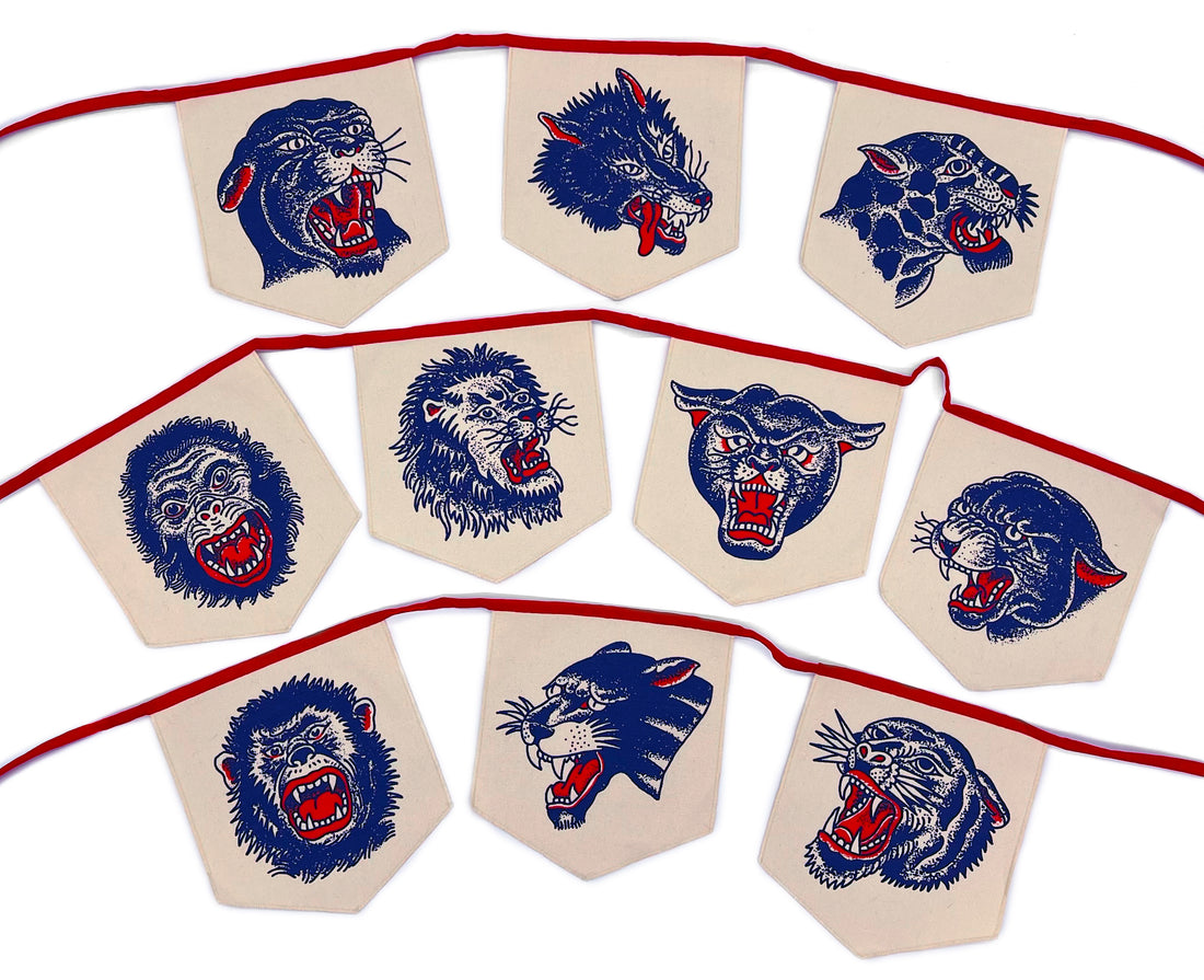 Animal Head String Flag #2
