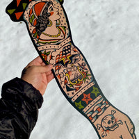 Tim Beck Tattooed Arms Metal Sign