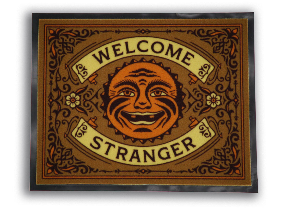 WELCOME STRANGER DOORMAT SET