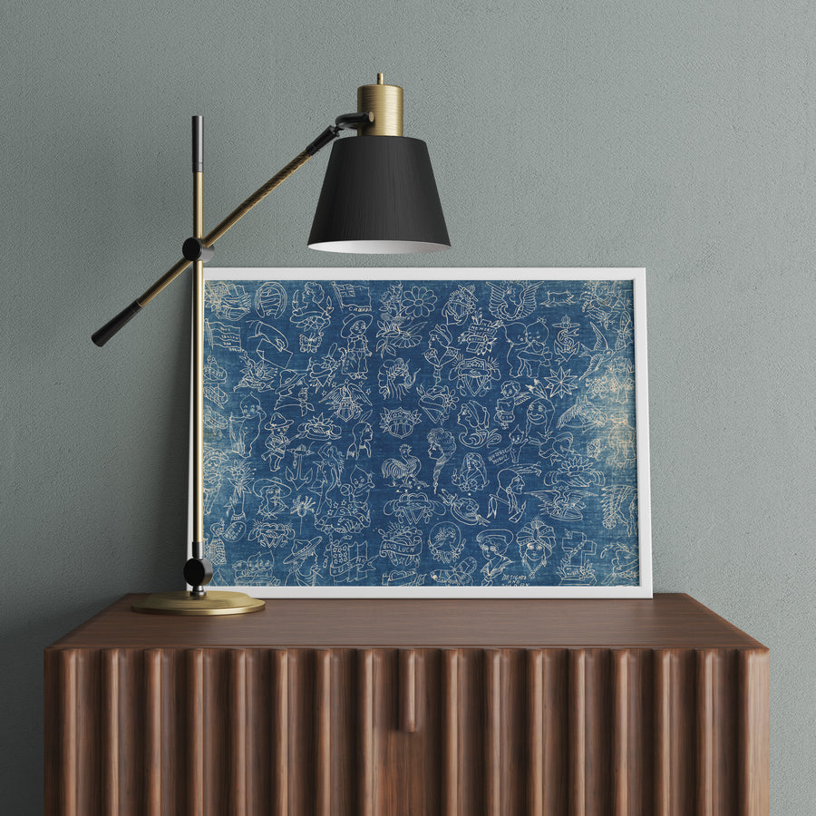 Percy Waters Blueprint Poster - Print #2
