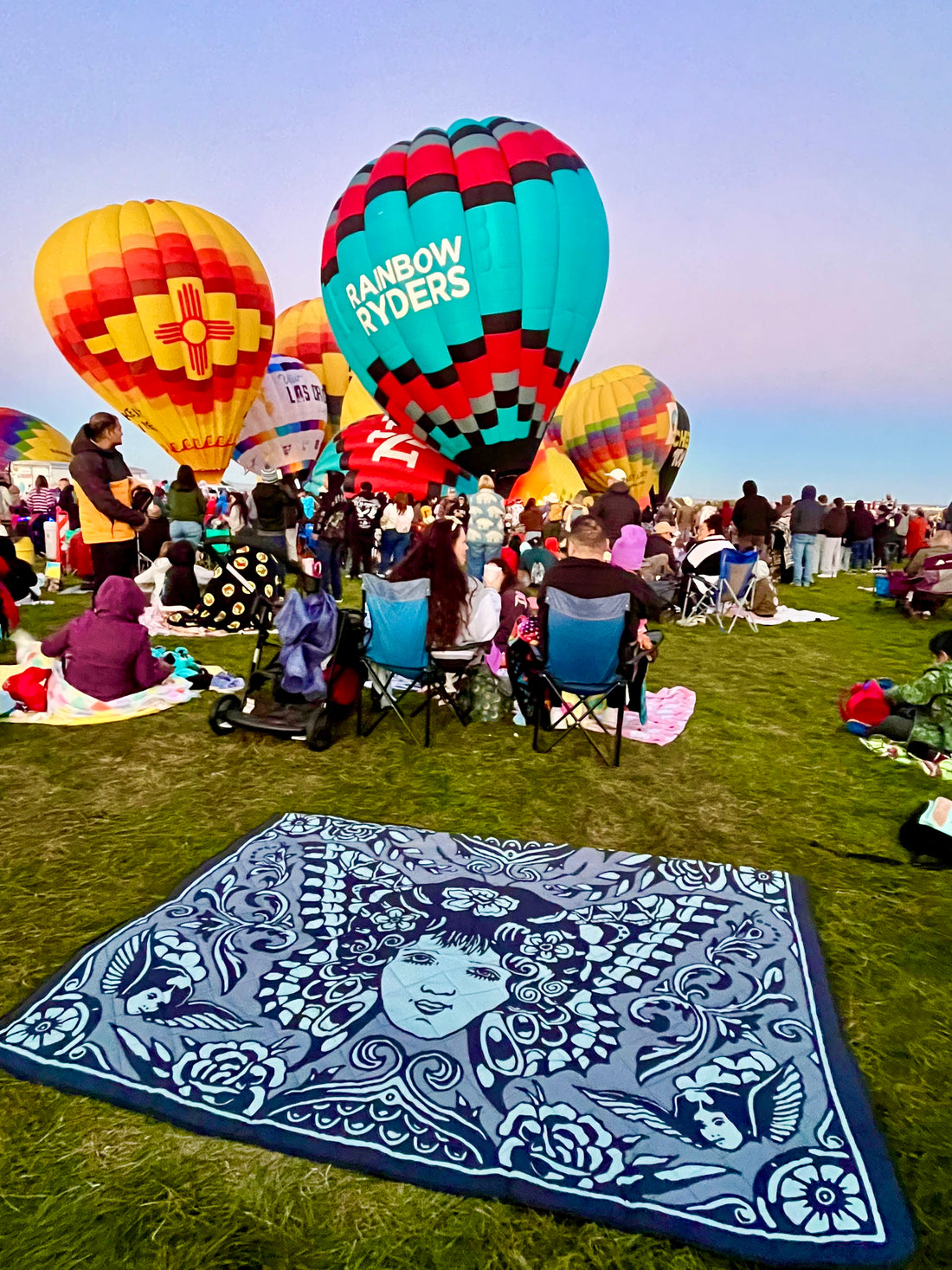 Butterfly Lady Picnic Blanket