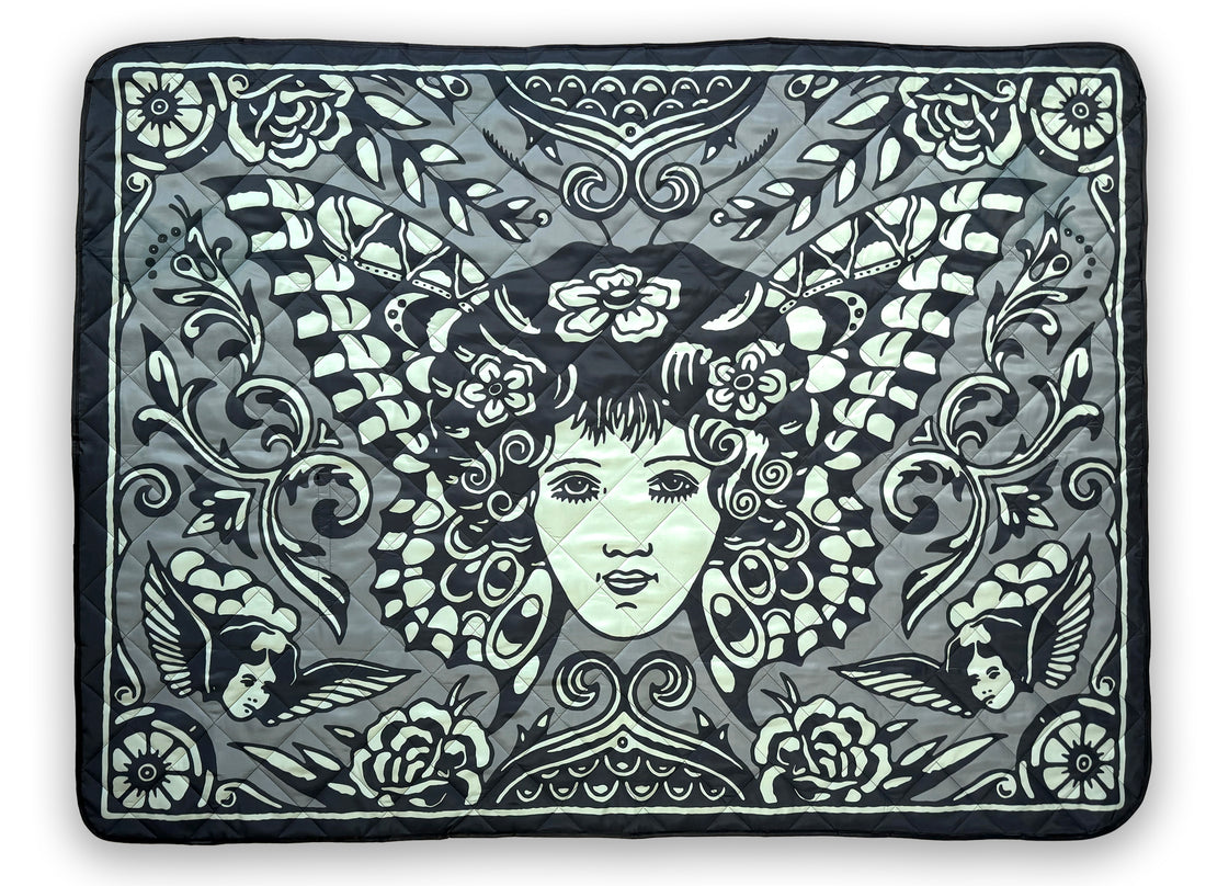 Butterfly Lady Picnic Blanket