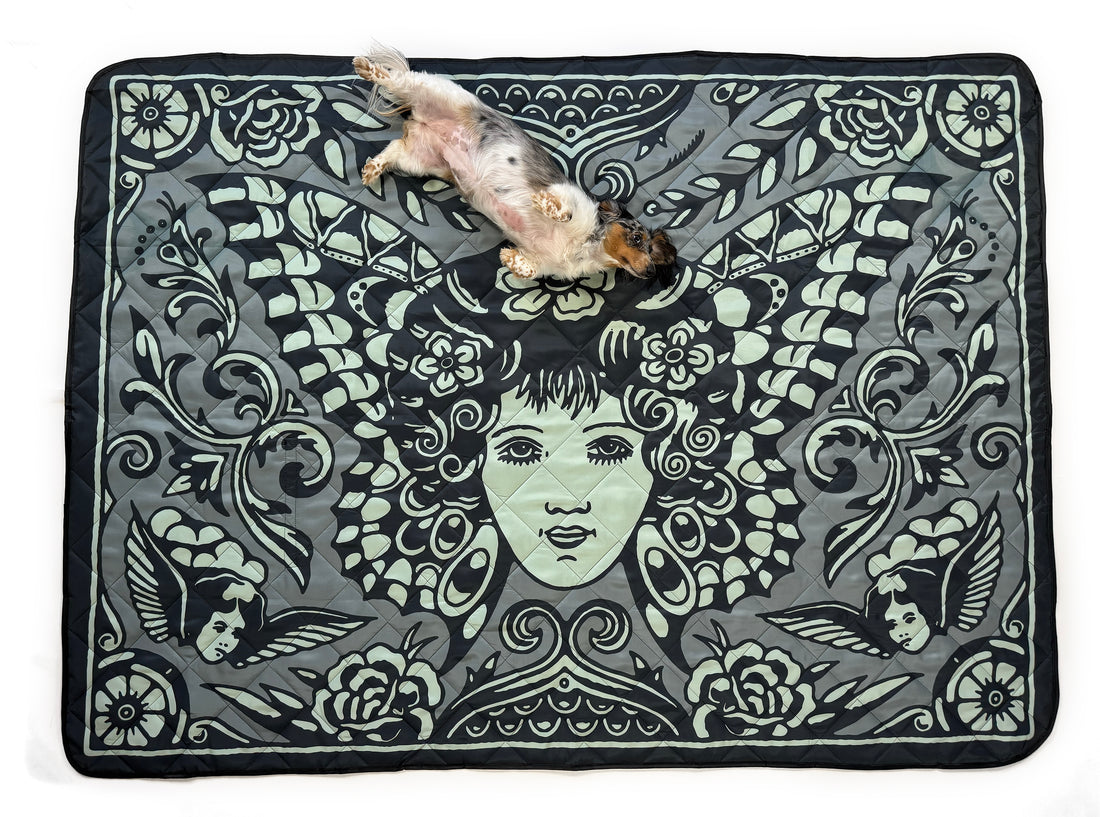 Butterfly Lady Picnic Blanket