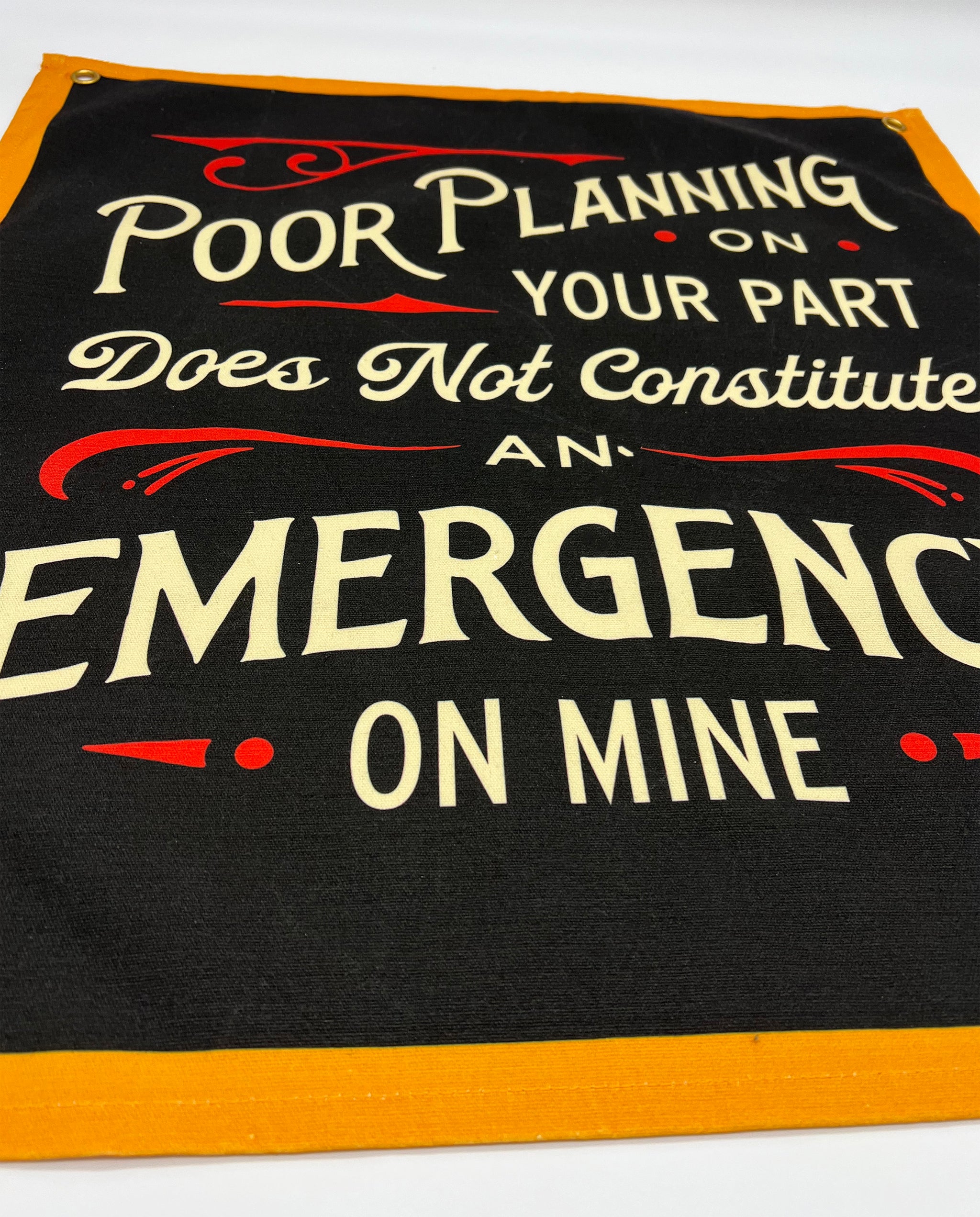 Poor Planning Banner – Yellow Beak Press