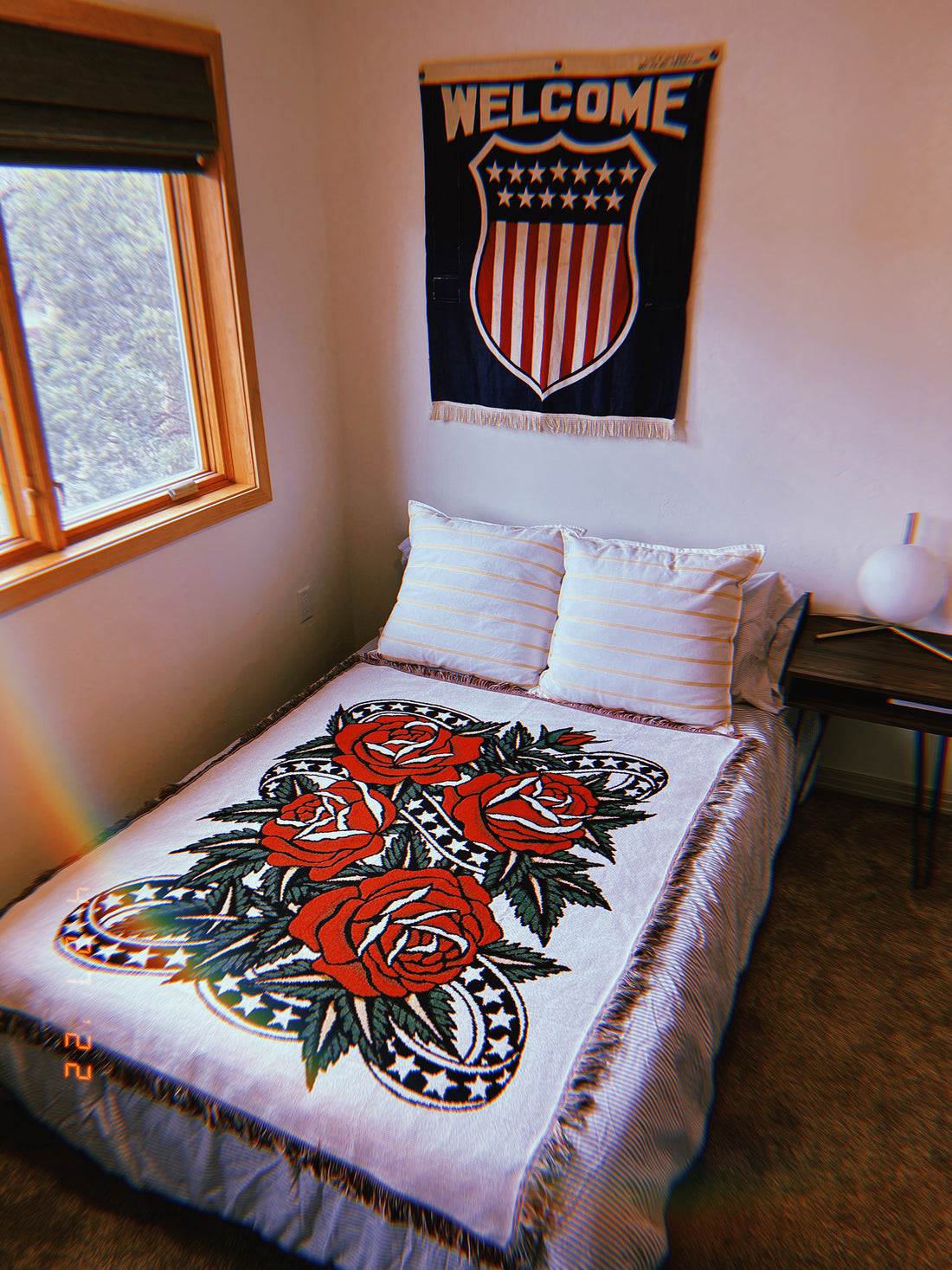 Rose Woven Blanket