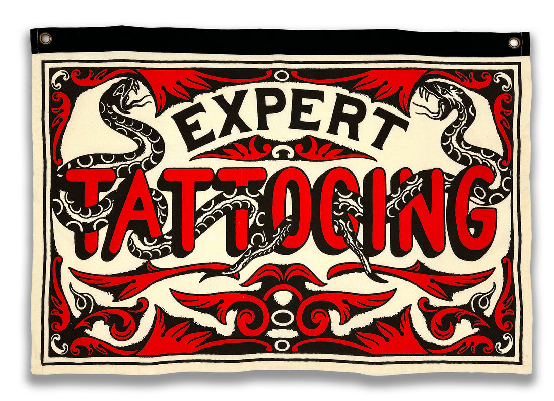 Snake Expert Tattooing Tapestry