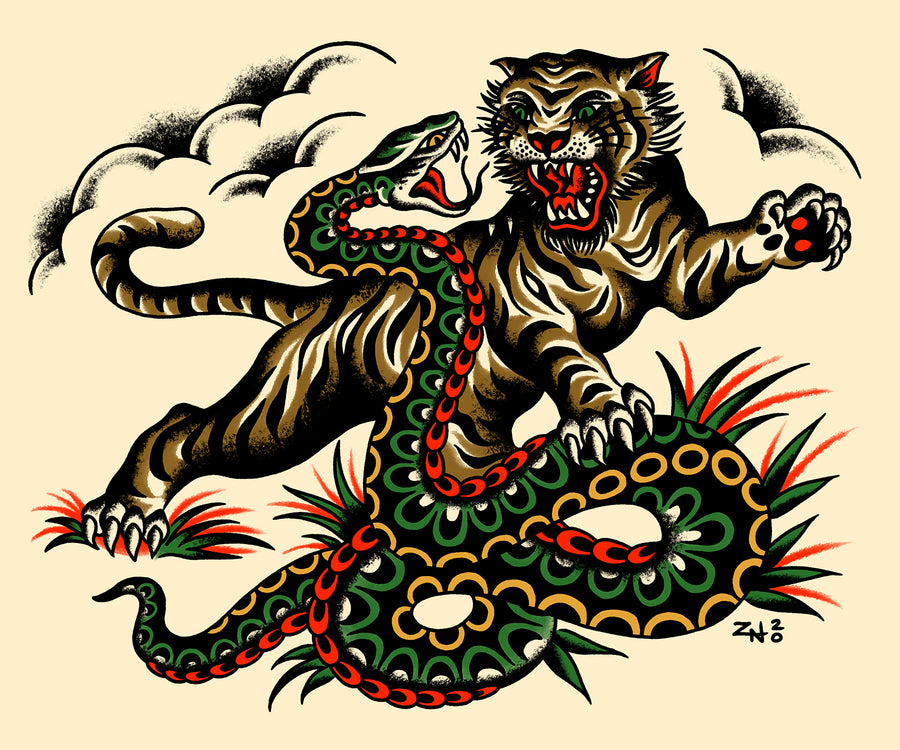 Tiger and Snake / Zach Nelligan Banner
