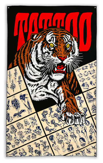 Tattoo Tiger Tapestry