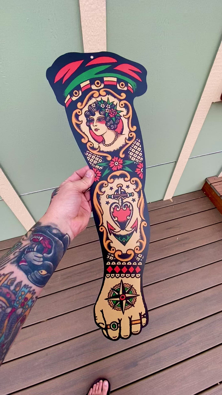Zach Nelligan Tattooed Arms Metal Sign