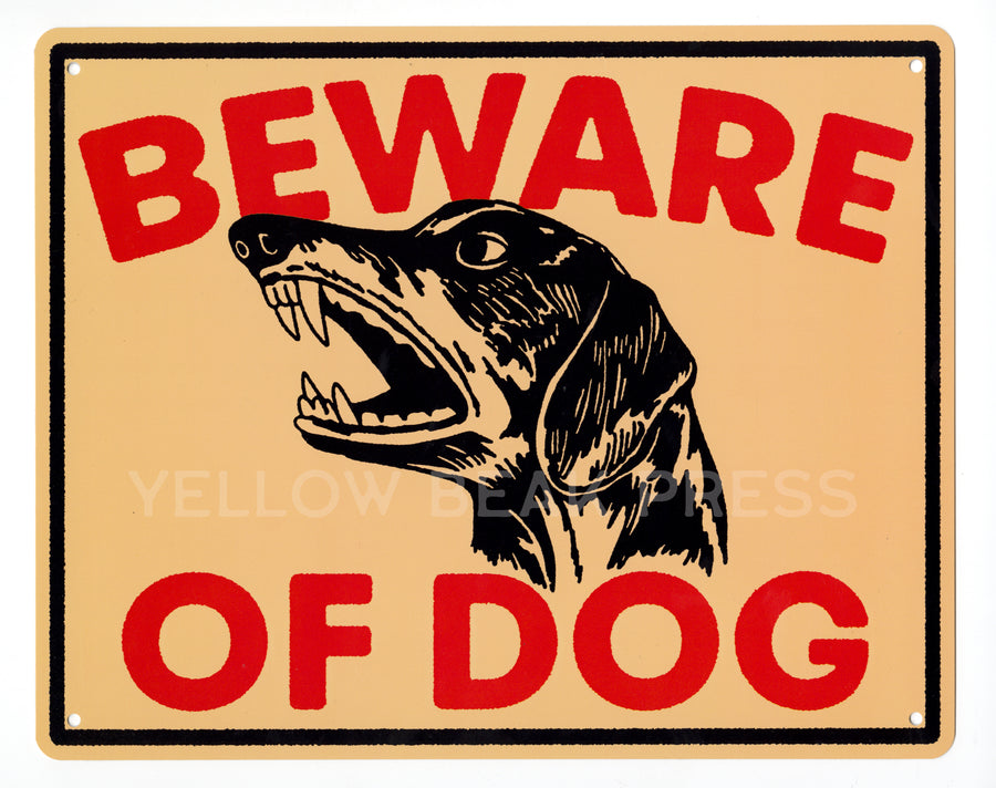 Beware of Dachshund Metal Sign | YBP X Mike Suarez