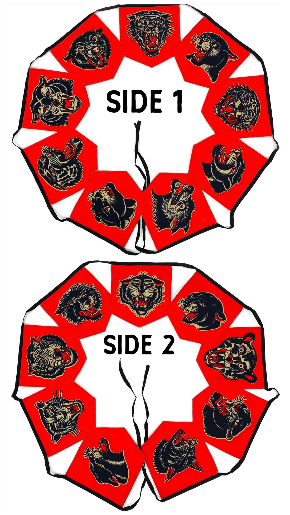 Double Sided Animal Head String Flag #4