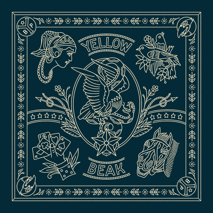 Yellow Beak Press Blue Bandana