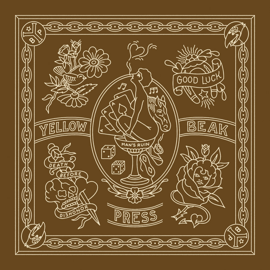 Yellow Beak Press Brown Bandana