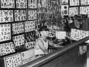 Vintage Cap Coleman Shop Interior Poster Print