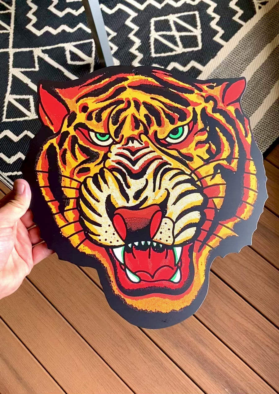 Tiger Head Cut Out Sign