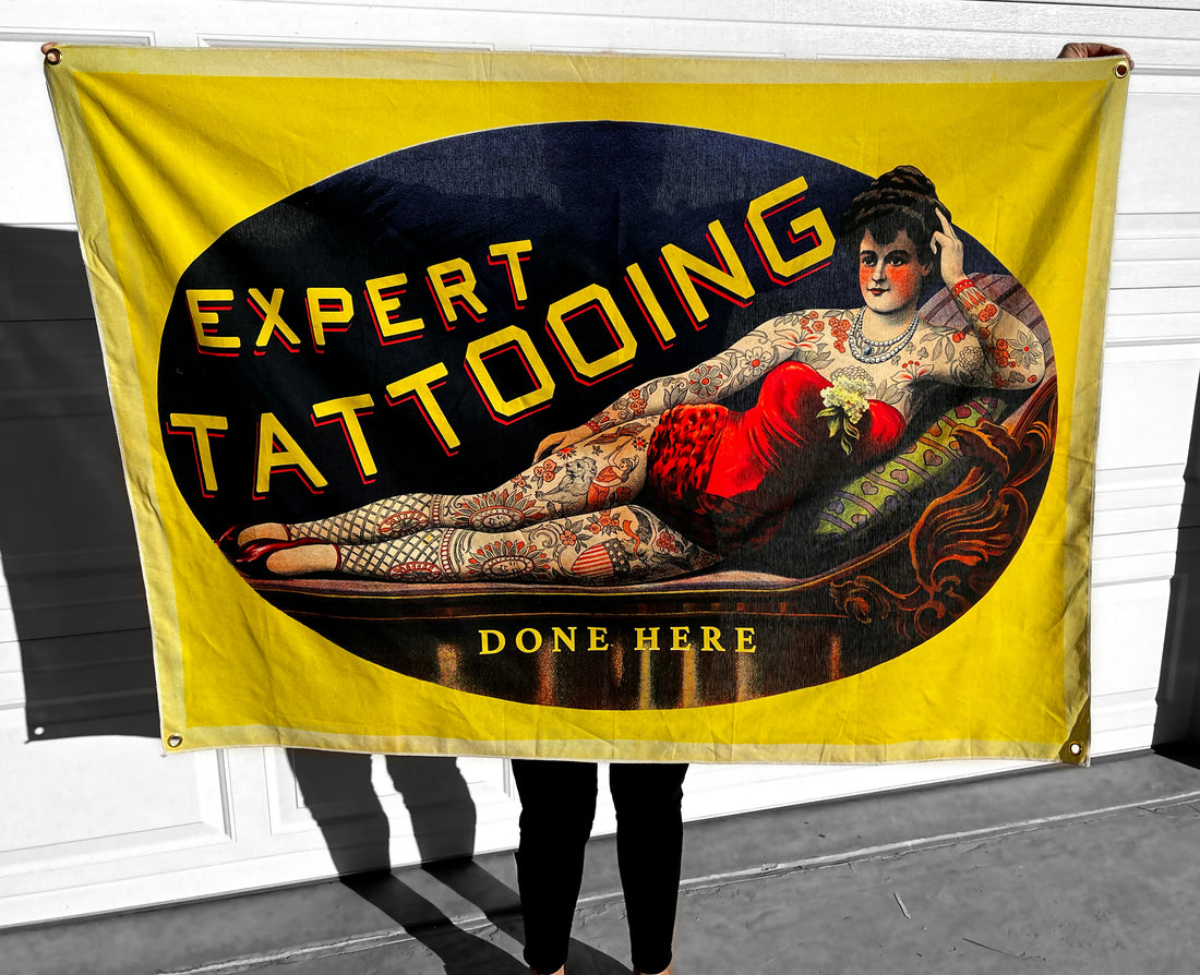 Expert Tattooing Lady Tapestry