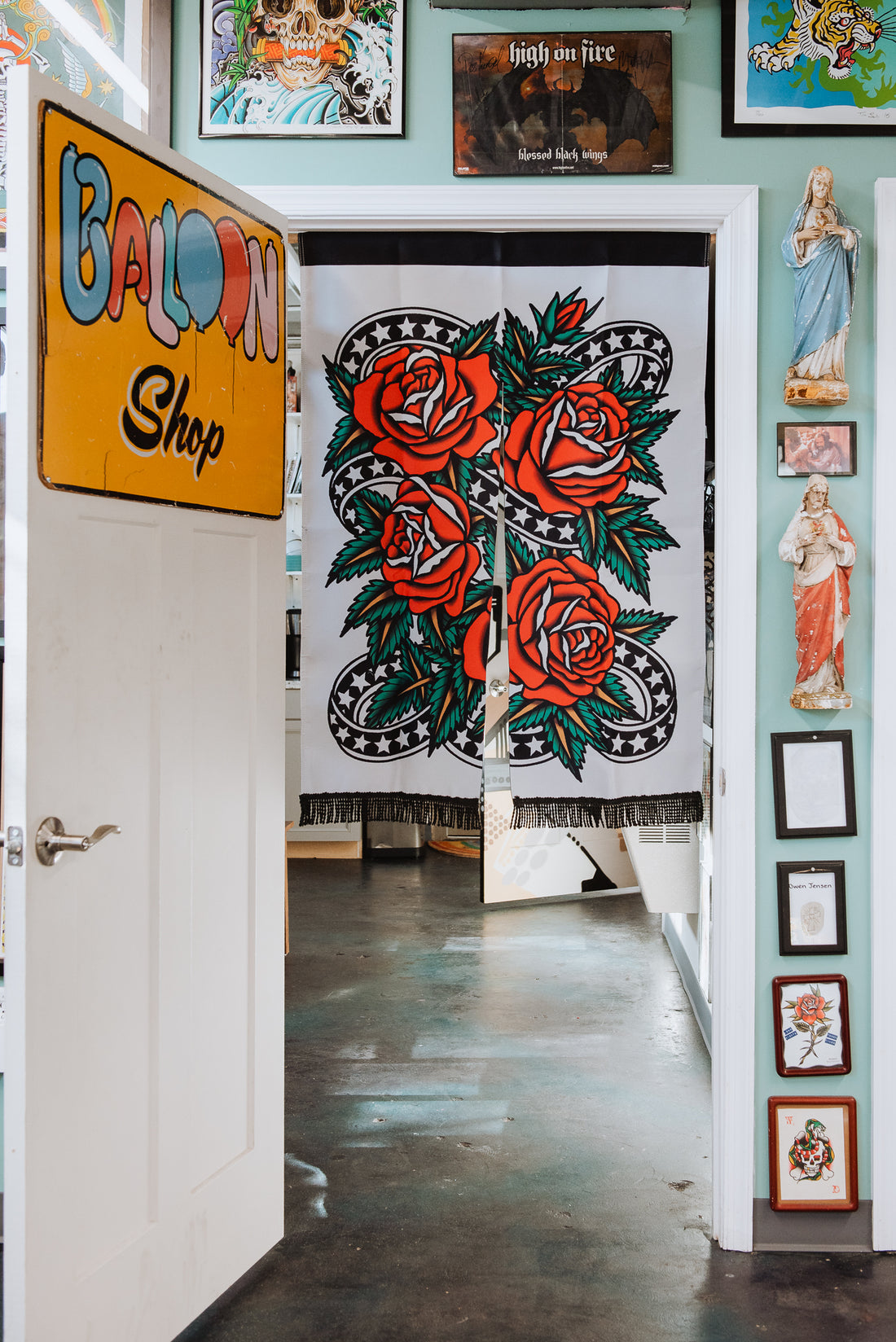 Rose Noren Doorway Curtain