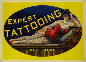 Expert Tattooing Lady Tapestry