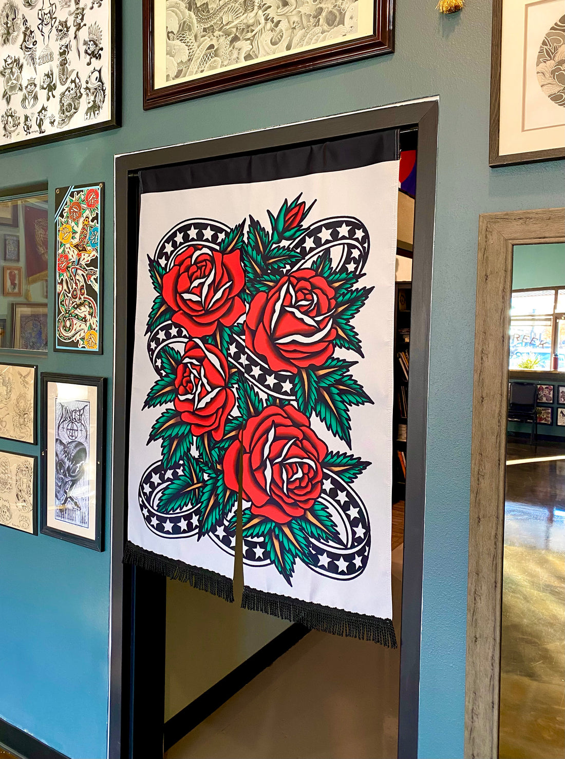 Rose Noren Doorway Curtain