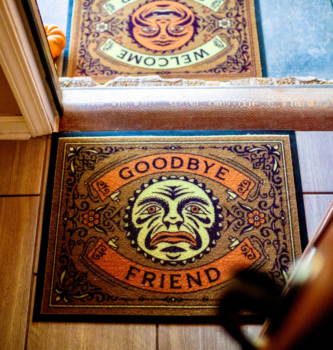 WELCOME STRANGER DOORMAT SET
