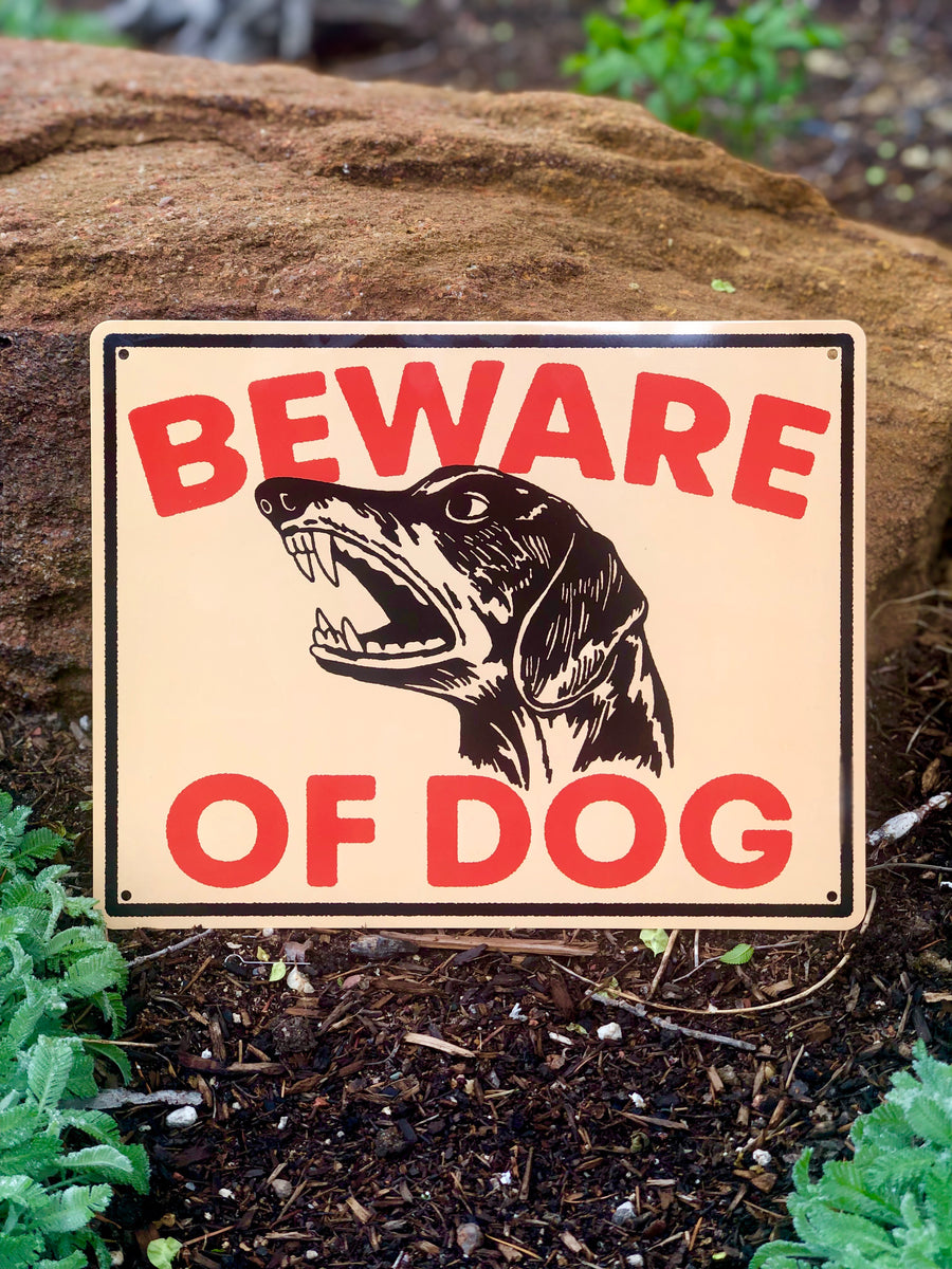Beware of Dachshund Metal Sign | YBP X Mike Suarez