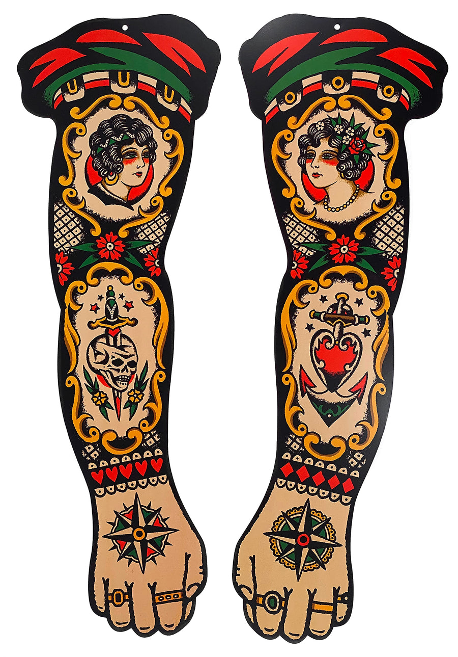 Zach Nelligan Tattooed Arms Metal Sign